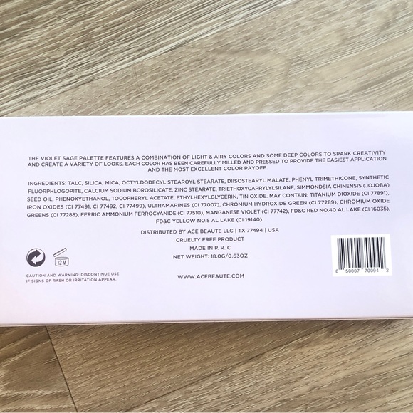 Ace Beautè Violet Sage Eyeshadow Palette - Picture 5 of 7